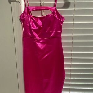 Hot Pink Silky Dress